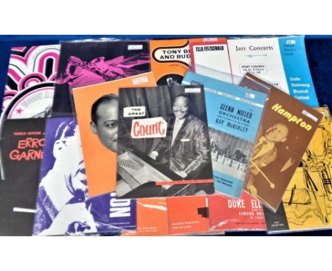 Jazz, collection of 1950s/60s Souvenir Programmes of concert tours etc. in Great Britain to include Lionel Hampton, Count Bas