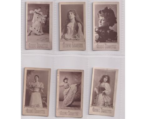 Cigarette cards, Ogden's, Actresses, Woodburytype, 6 cards, Ogden's ref book, item no 13, numbers referred to are picture ref