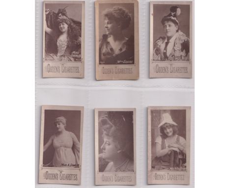 Cigarette cards, Ogden's, Actresses, Woodburytype, 6 cards, Ogden's ref book, item no 13, numbers referred to are picture ref
