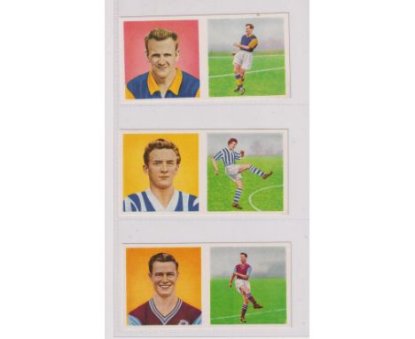 Trade cards, Chix, Footballer's, Portrait &amp; Action, 2 Series nos 1-24 &amp; 25-48 (both complete, 24 cards in each) (most