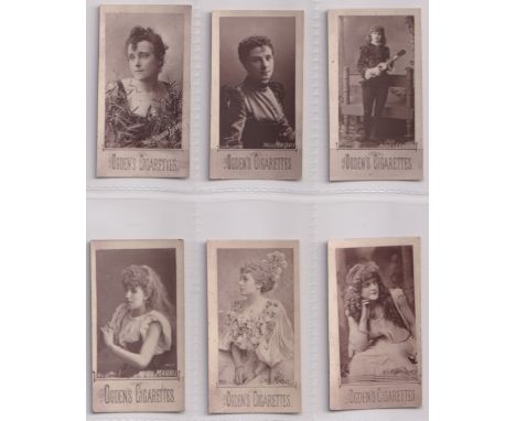 Cigarette cards, Ogden's, Actresses, Woodburytype, 6 cards, Ogden's ref book, item no 13, numbers referred to are picture ref