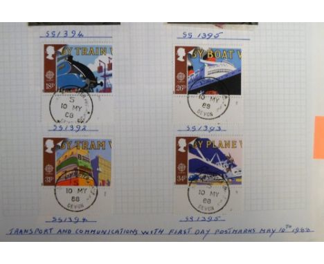 Stamps, GB QEII collection in 2 albums 1970s-1990, including traffic light gutter pairs, gutter pairs, UM and very fine used 