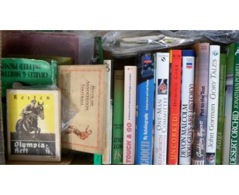 Sport, a quantity of items inc. signed Cricket books, noted Boycott, Gooch, Illingworth, Rachel, Heyhoe-Flint, Devon Malcolm 