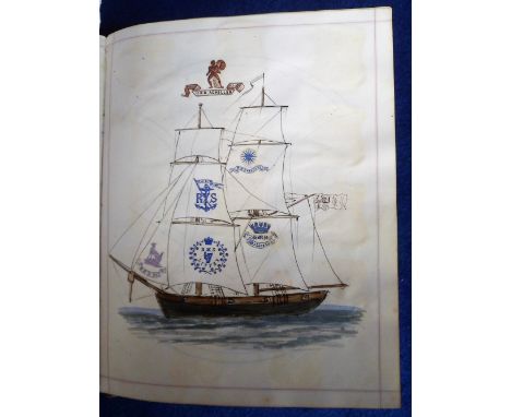 Ephemera, Crest Album, 60+ pages of artistically arranged crests some in individual sections to include Oxford Colleges, Roya