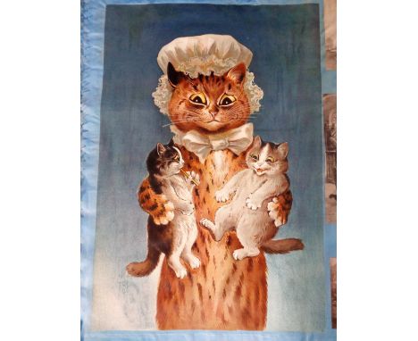 Ephemera, large format, hand made, Victorian scrap book consisting of 40+ fabric pages containing coloured and b/w pictures c