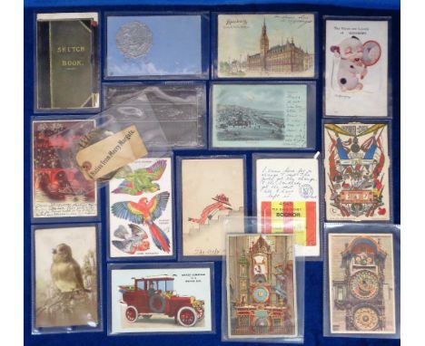 Postcards, Novelty, a collection of approx. 16 novelty cards including rotating wheels (3), Sketch Book with illustration ins