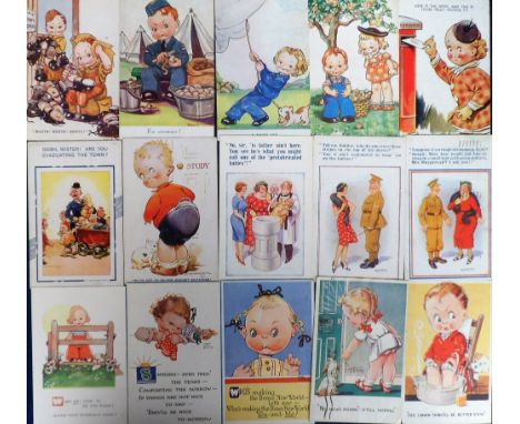 Postcards, Comic/Cute Kids, a collection of 23 comic cards, mainly 1940's, much of the humour related to the social history o