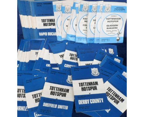 Football programmes, Tottenham Hotspur Home programmes, a collection of approx. 130 Home programmes 70/71 (16), 71/72 (20), 7