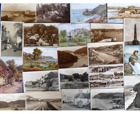 Postcards, Devon &amp; Cornwall, a collection of approx. 200 cards, RP's &amp; printed, various locations inc. Falmouth, Torq