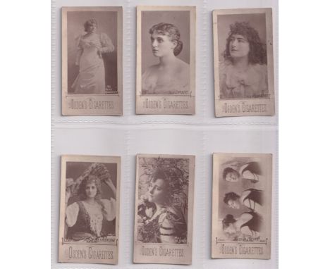 Cigarette cards, Ogden's, Actresses, Woodburytype, 6 cards, Ogden's ref book, item no 13, numbers referred to are picture ref