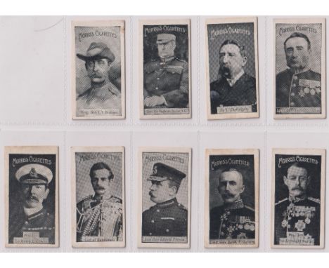 Cigarette cards, Morris, Boer War Celebrities PAM (24/25, missing Baden Powell) (a few minor faults, gen gd) (24)