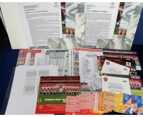 Football, Arsenal selection, approx. 70 Executive Box/VIP ticket stubs 1995/96 - 2000/2001, various colour team group cards f