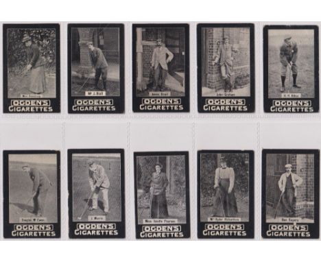 Cigarette cards, Golf, Ogden's Tabs (General Interest, Item 97-2, Golf), (set, 15 cards) inc. J. Morris, H. Vardon etc (1 wit