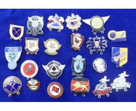 Speedway Badges, a collection of 22 1960/70's enamel badges, various tracks inc. Rochdale, Crewe, Oxford, Canterbury, High Be