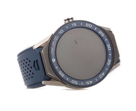 GENTLEMAN'S TAG HEUER CONNECTED SMARTWATCH,model SBF8A8012, the round digital dial with Arabic markers to the bezel, 45mm cas