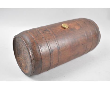 An Oriental Cylindrical Flask Formed From Section of Bamboo, 24cm Diameter 