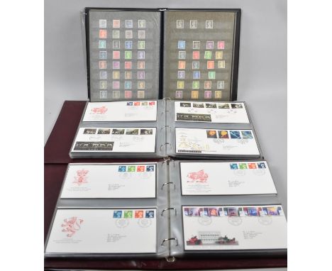 A Collection of Ring Binders Containing Royal Mail First Day Covers, Together with a Stamp Stock Book Containing British Defi