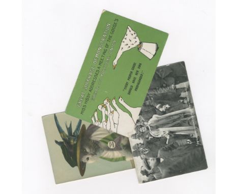 SUFFRAGETTES - COLLECTIONCollection of postcards, correspondence, printed ephemera and newspapers relating to the suffragette
