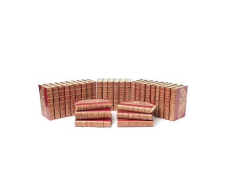 DICKENS (CHARLES)[The Works], 30. vol. (complete),  engraved additional titles and plates after Phiz, Seymour, and others, oc