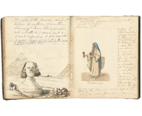 TRAVEL JOURNALS – OPIUM WAR, SOUTH AFRICA AND EUROPEGroup of five manuscript travel journals, first half nineteenth century, 