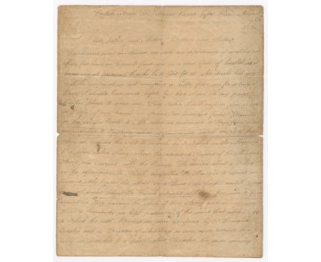 WATERLOO &amp; QUATRE BRASAutograph letter signed ('William Allen') to his family ('Dear Father and Mother, Brothers and Sist