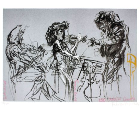 Feliks Topolski (1907-1989) - Six limited edition lithograph in colours - "Festival Hall. Kyung-Wha Chung Lso' Prokofiev Conc