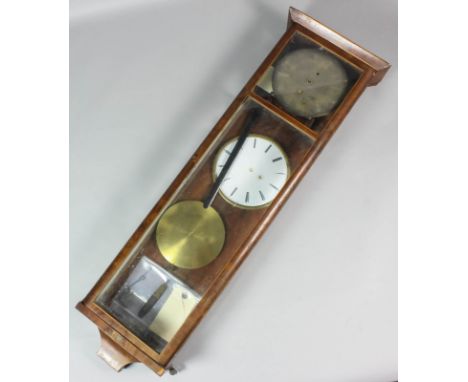 A 19th Century mahogany cased "Vienna Regulator", the 7ins diameter white enamel dial with fine Roman numerals to the month g