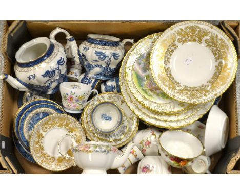 Ceramics - a Shelley woodland pattern tea plate; a Shelley floral cup and saucer; Royal Crown Derby table ware; Abbeydale; Ro