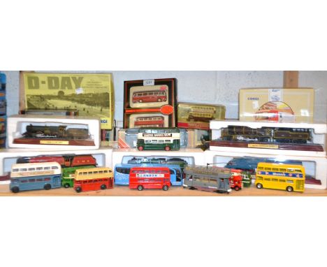 Model cars - Corgi coaches and buses, boxed, advertising, vintage vehicles, Models of Yesteryear, Matchbox, Days Gone, quanti
