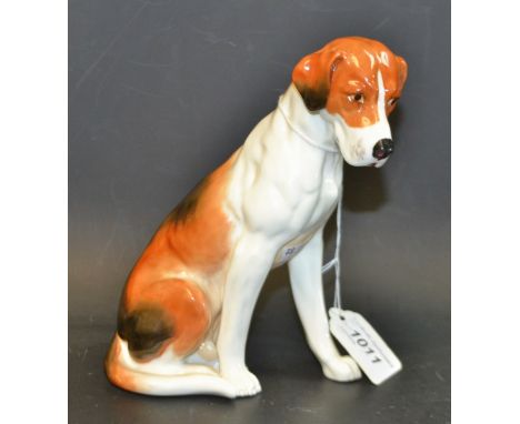 A Royal Worcester model of a seated fox hound 2994