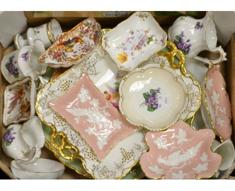 Royal Crown Derby - A signed painted posies pattern plate, Bentley;  another Garnet;  others assorted patterns inc Vine, Aves