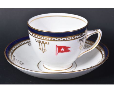 White Star Line - a 19th Century Victorian cup and saucer by Pinder Bourne &amp; Co (PB Co Ltd), made for the White Star Line