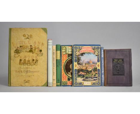 A Collection of Eight Vintage Bound Volumes to Include Little Ann Illustrated by Kate Greenaway, Two Italian Guidebooks, If D