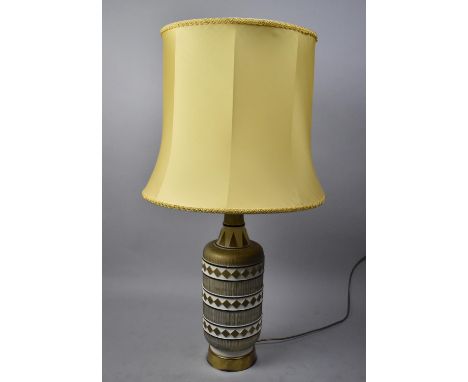 A Modern Ceramic Table Lamp and Shade, Overall Height 97cm 