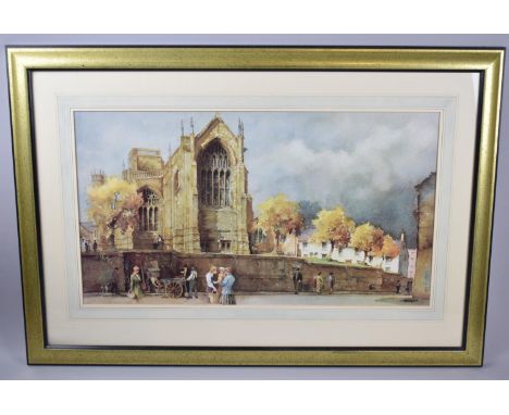 A Framed Lithograph by E Sturgeon, St Johns Church, Yeovil, 66x37cm 