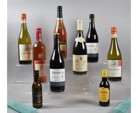 A Collection of Eight Bottles of Mixed Wine and One Bottle of Cider 