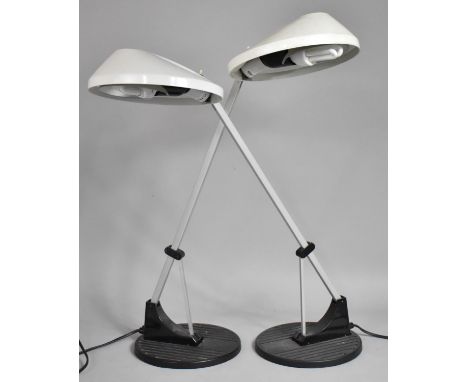 A Pair of Vintage Adjustable Desktop Anglepoise Lamps 