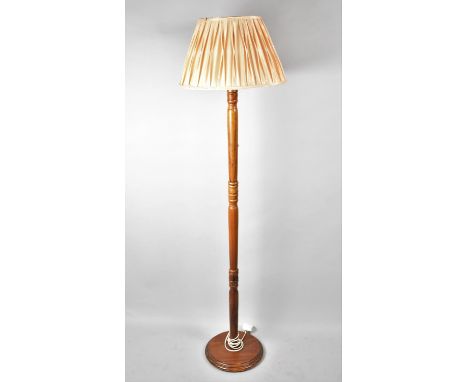 A Modern Pine Standard Lamp 