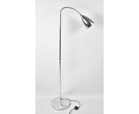A Modern Chromed Adjustable Reading Lamp 