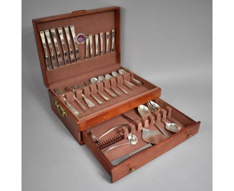 A Modern American Cased Canteen Containing Forty-Nine Pieces of Gorham Sterling Silver Cutlery, Total Cutlery Weight 2353g, T