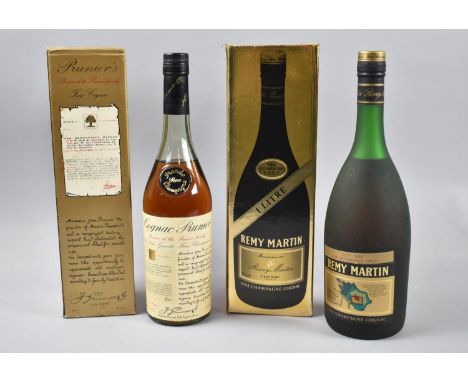 A 1lt Bottle of Remy Martin Fine Champagne Cognac Together with a Bottle of Prunier Fine Cognac, Family Reserve 