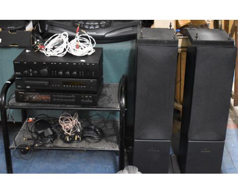 An Arcam Delta 290 Amplifier, Arcam Alpha 5 CD Player and a Rotel Stereo Tuner Together with Pair of Linn Keilidh Gordon Wood