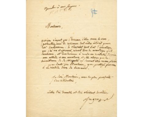 INGRES JEAN-AUGUSTE: (1780-1867) French Painter. A Painter of History, and a renowned portraitist. Acknowledged as the leader