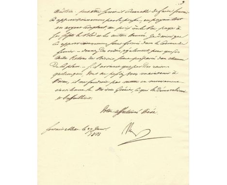 NAPOLEON I: (1769-1821) Emperor of France 1804-14, 1815. A very rare and exceptional L.S., Nap, nine pages with gilt edges, 4