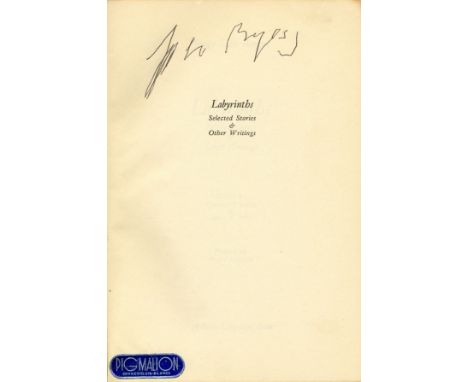 BORGES JORGE LUIS: (1899-1986) Argentine Writer &amp; Poet. Signed book `J. L. Borges´, a 5 x 8 paperback edition of Labyrint