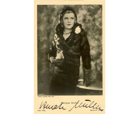 GERMAN CINEMA: Selection of vintage signed Ross postcard photographs by various German actors and actresses, including Renate
