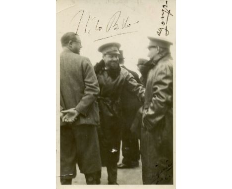 BALBO ITALO:  (1896-1940) Italian Marshal of the Air Force and heir apparent to Benito Mussolini. A good vintage signed postc