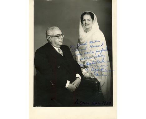 AGA KHAN: (1877-1957) Imam of the Nizari Ismaili Community and the first President of the All-India Muslim League. President 