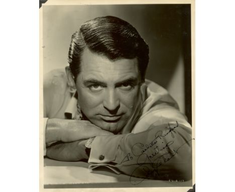 GRANT CARY: (1904-1986) English Actor, Academy Award winner. Vintage signed and inscribed 8 x 10 photograph, the image depict