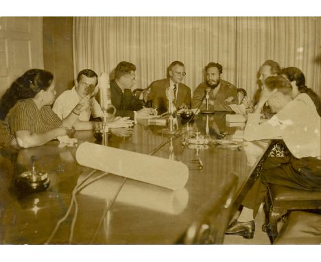 [CASTRO FIDEL]: (1926- ) Cuban Prime Minister 1959-76 and President 1976- 2008. A good vintage unsigned 7 x 5 sepia photograp